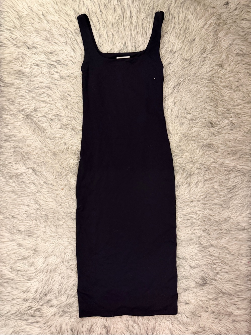 Babaton Contour Squareneck Midi Dress - Black